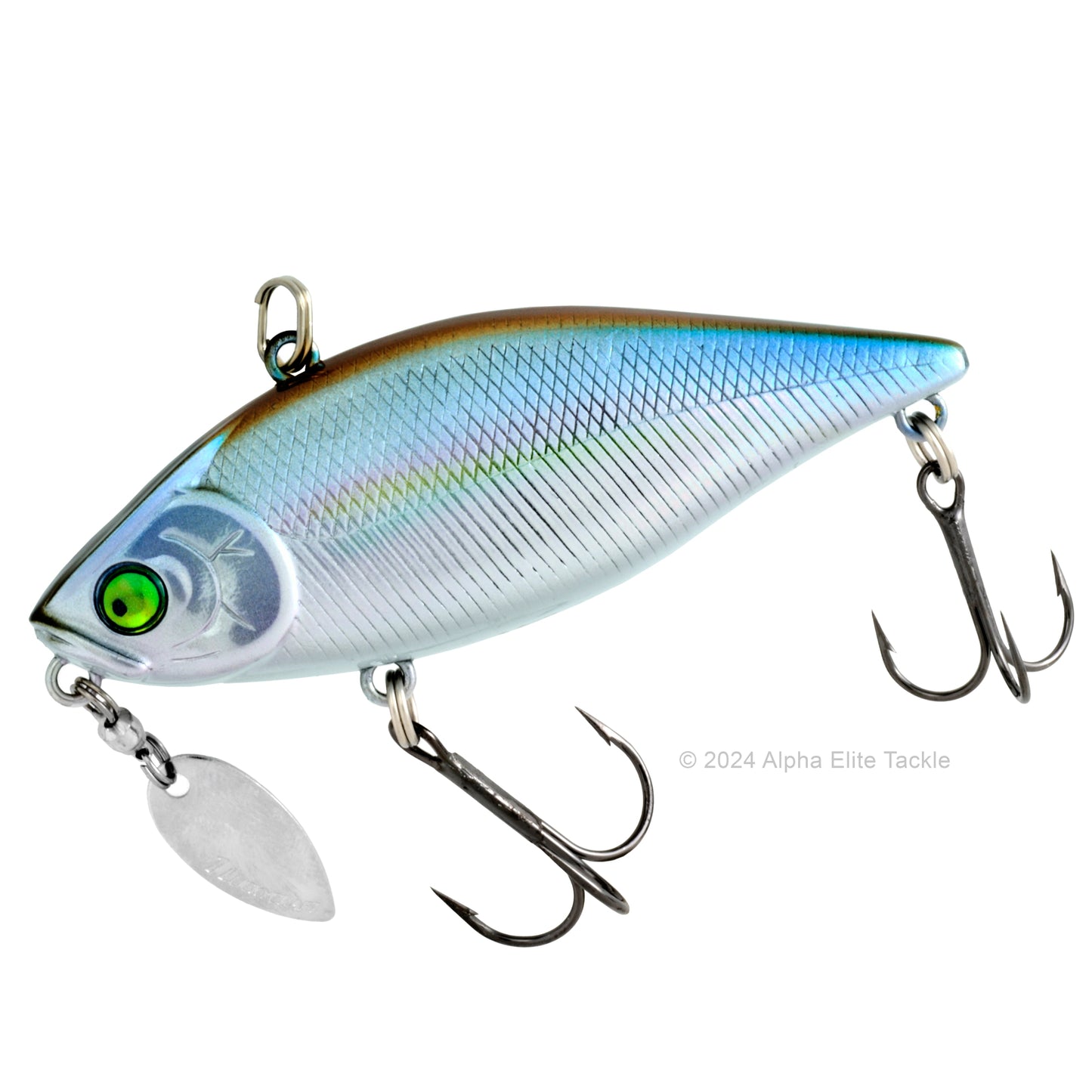 Close up of the Valley Hill LV500 Lipless Crankbait in the color Rainbow Glare.
