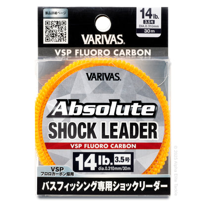 One package of 14 pound Varivas Absolute Shock Leader fishing line packaging on a white background