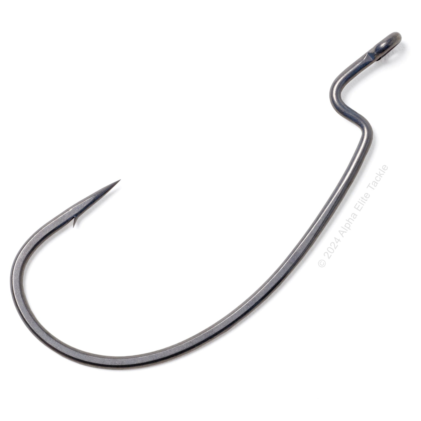 Close up of Zappy Bellows Wide Gap Offset Hook on white background