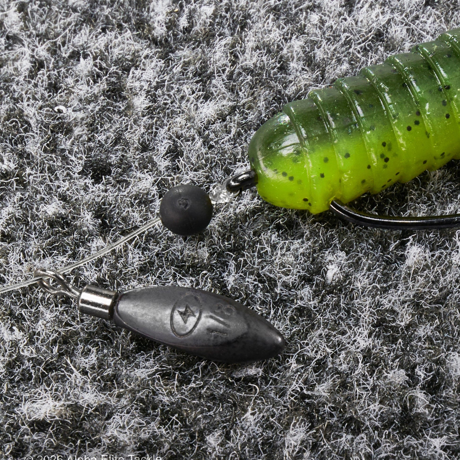 Zappu Chain Cushion ball rigged on fishing line and lure
