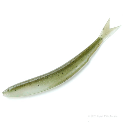 close up of the dream express scramble shad in the color Olive Shad on a white background